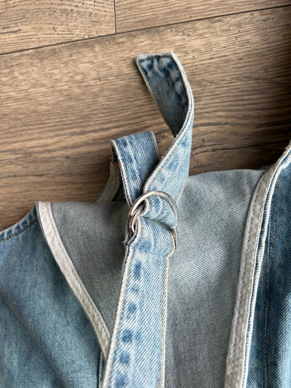 We the Free Denim Short Overalls Romper - Blue - Picture 6 of 9